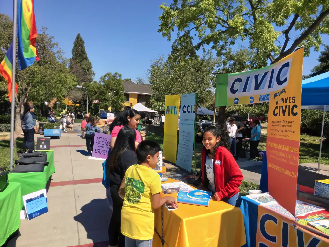 A photograph of A.P.H. members participating in a local community event, highlighting their involvement and contribution to the area.