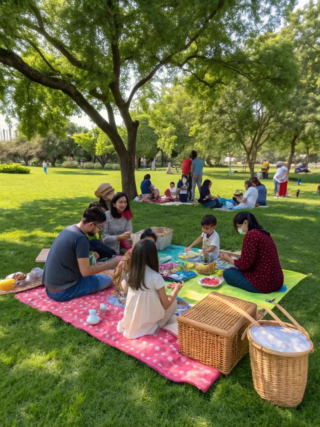 A photograph of a social event organized by A.P.H., such as a barbecue or picnic, with members and their families enjoying food, drinks, and camaraderie, emphasizing the social aspect of the association.